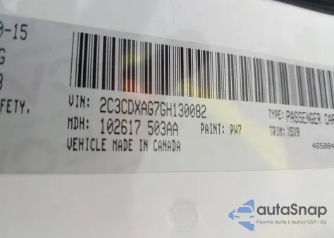 2016 Dodge Charger Police from USA, damaged, VIN 2C3CDXAG7GH130082
